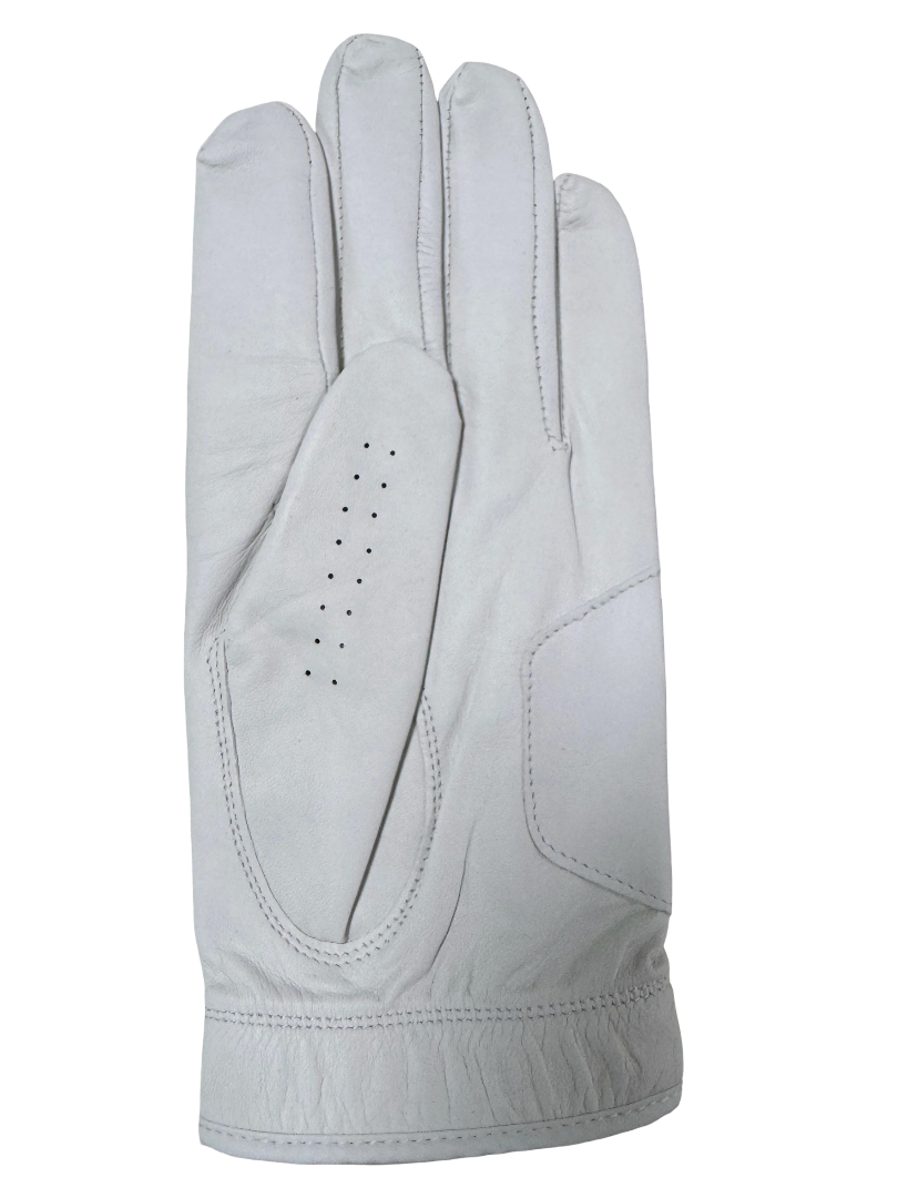 Premium cabretta white golf glove for men